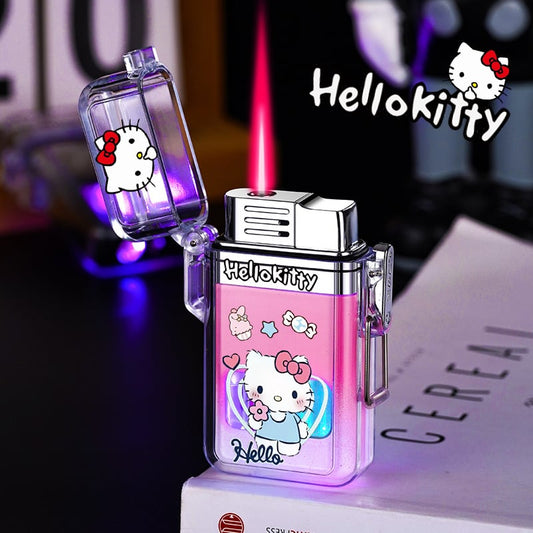 Cute cartoon windproof lighter with flash