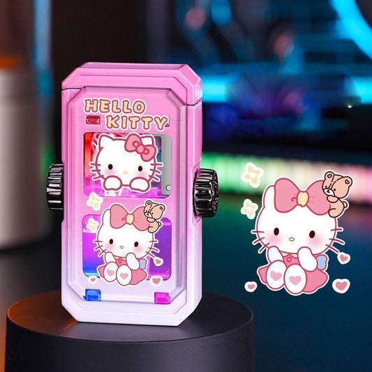 Rotatable decompression high-end windproof lighter marquee cute inflatable lighter